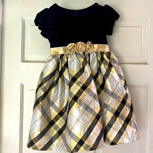 Bonnie Jean Velvet Plaid Dress